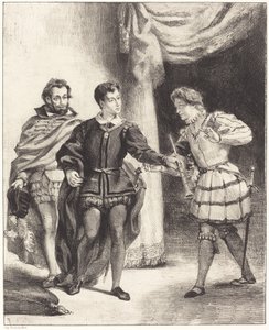 Amleto e Guildenstern (Atto III, Scena II) da Eugène Delacroix