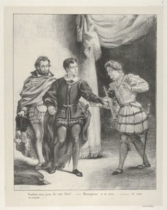 Amleto e Guildenstern, 1834-43 da Eugène Delacroix