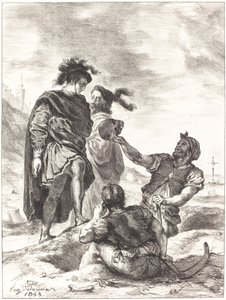 Amleto e Orazio davanti ai becchini (Atto V, Scena I) da Eugène Delacroix