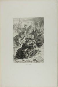 Amleto e Laerte sulla tomba di Ofelia, tavola 15 da Amleto da Eugène Delacroix