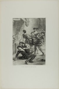 La morte di Amleto, tavola 16 da Amleto da Eugène Delacroix