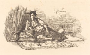 Donna ebrea di Algeri e una strada ad Algeri da Eugène Delacroix