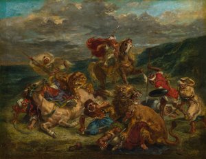 Caccia al leone, 1860-61 da Eugène Delacroix