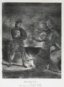 Macbeth che Consulta le Streghe da Eugène Delacroix