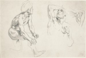Nudo maschile che posa per Figure nella Frise de la Guerre