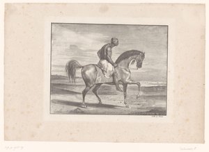 Uomo a cavallo nel deserto da Eugène Delacroix