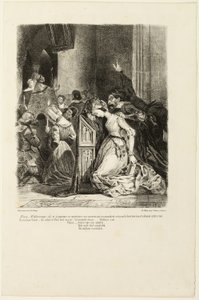 Margherita alla chiesa, da Faust da Eugène Delacroix