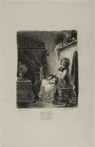 Margherita alla Ruota del Filatoio, da Faust da Eugène Delacroix