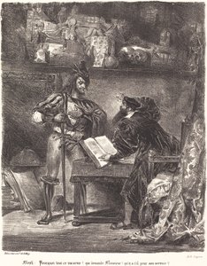 Mefisto appare a Faust da Eugène Delacroix