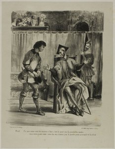 Mefistofele che riceve lo studente, da Faust da Eugène Delacroix