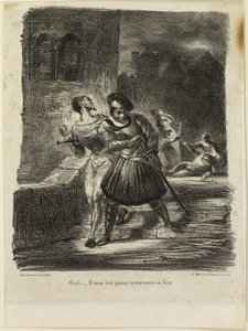 Mefistofele e Faust in fuga dopo il duello da Eugène Delacroix