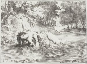 La morte di Ofelia da Eugène Delacroix