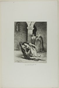 Canto di Ofelia, piatto 12 da Amleto da Eugène Delacroix