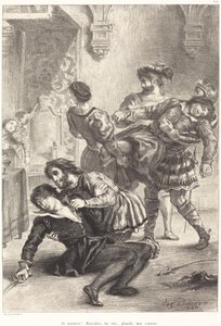 La Morte di Amleto Atto V, Scena II da Eugène Delacroix