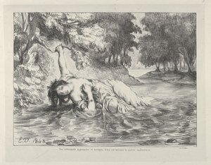 La morte di Ofelia, 1843 da Eugène Delacroix
