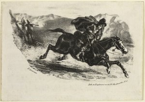 Il volo del contrabbandiere da Eugène Delacroix