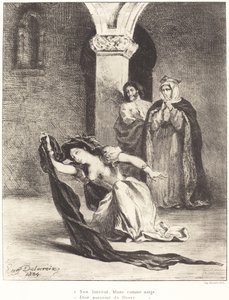 Il canto di Ofelia (Atto IV, Scena V) da Eugène Delacroix