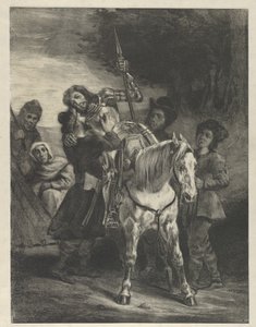 Il ferito Goetz accolto dagli zingari da Eugène Delacroix