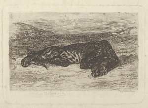 Tigre Distesa nel Deserto, 1846 da Eugène Delacroix