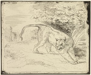 La tigre pronta per la primavera da Eugène Delacroix