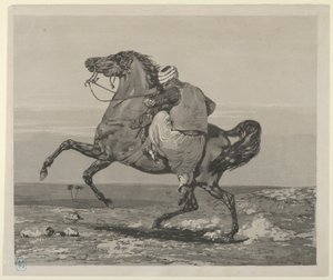 Turco che monta il suo cavallo, 1824 da Eugène Delacroix