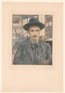Autoritratto di Eugène Delâtre da Eugène Delâtre (signed by artist)