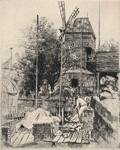 Le Moulin de la Galette, Montmartre da Eugène Delâtre