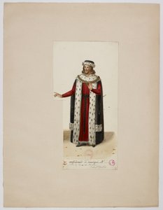 Costume di Enguerrand de Marigny (La Tour de Nesle, 1832) da Eugène Du Faget