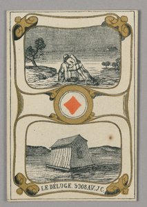 Il diluvio, carta da gioco dal set di "Cartes héroïques" o "Des grands hommes"