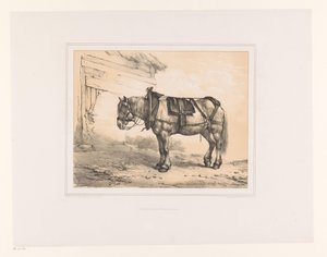 Cavallo con sella e cavezza da Eugène Verboeckhoven