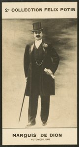 Albert-Jules-Felix-Philippe Marchese De Dion, Automobilismo
