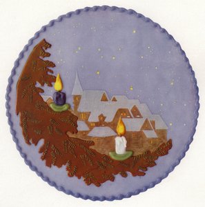 Torta di Natale con scena notturna (foto) da European Photographer