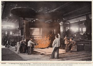 Krupp, la laminazione di una piastra di blindatura da European Photographer