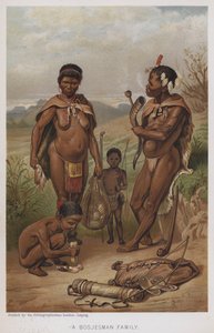 Una Famiglia Bosjesman (cromolitografia) da European School