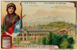 Una Bellezza Cilena e Vista del Centro di Santiago