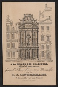 A La Maison Des Brasseurs, Hotel Restaurant, Bruxelles, L J Lintermans da European School