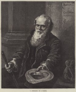 Un mendicante (incisione) da European School
