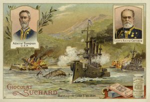 Ammiragli William Sampson e Pascual Cervera, e la Battaglia di Santiago de Cuba, Guerra ispano-americana, 3 luglio 1898 da European School