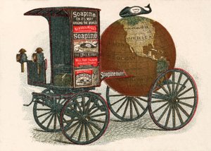 Pubblicità per Soapine, "The Dirt Killer" - un prodotto di pulizia americano del XIX secolo (cromolitografia)