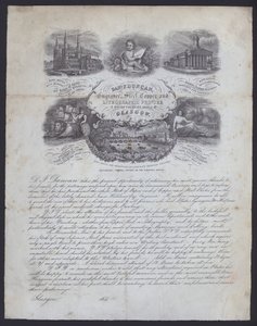 Pubblicità per incisore e stampatore litografico, Daniel F Duncan di Glasgow da European School