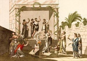 Antichi Romani che eseguono i Riti di Iside, Pompei da European School