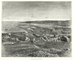 Scavi archeologici della città egizia antica di Tanis