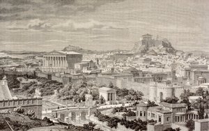 Impressione artistica di Atene, al tempo dell
