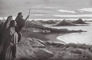 Gli invasori ariani della Grecia (litografia) da European School