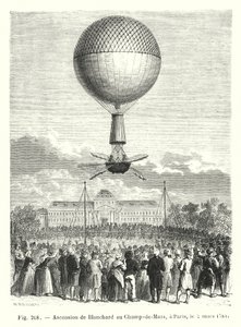 Ascensione di Blanchard al Campo di Marte, a Parigi, il 2 marzo 1784 da European School