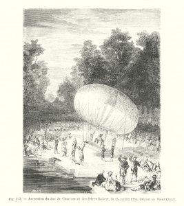 Ascensione del duca di Chartres e dei fratelli Robert, il 15 luglio 1784, Partenza da Saint-Cloud da European School