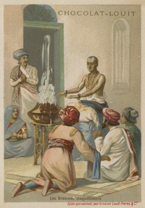 Brahmino che solleva acqua con il magnetismo, India da European School