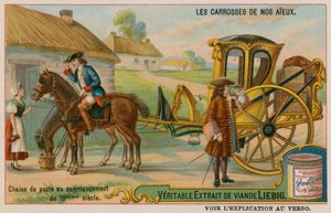 Carrozza che inizia un viaggio nel XVIII secolo da European School
