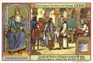 Carlo Magno, re dei Franchi, visita una scuola, 800 da European School