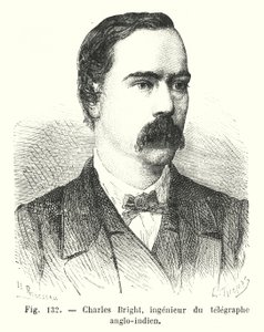 Charles Bright, ingenieur du telegraphe anglo-indien (incisione) da European School